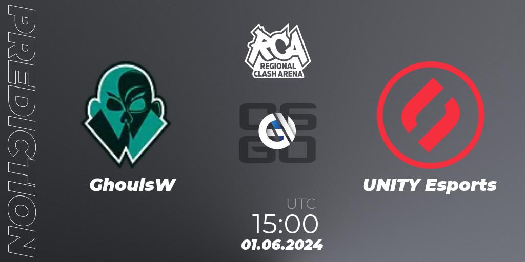 Pronóstico GhoulsW - UNITY Esports. 31.05.2024 at 19:00, Counter-Strike (CS2), Regional Clash Arena Europe: Closed Qualifier