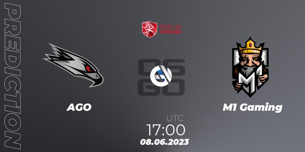 Pronóstico AGO - M1 Gaming. 08.06.2023 at 17:00, Counter-Strike (CS2), Polish Esports League 2023 Split 2