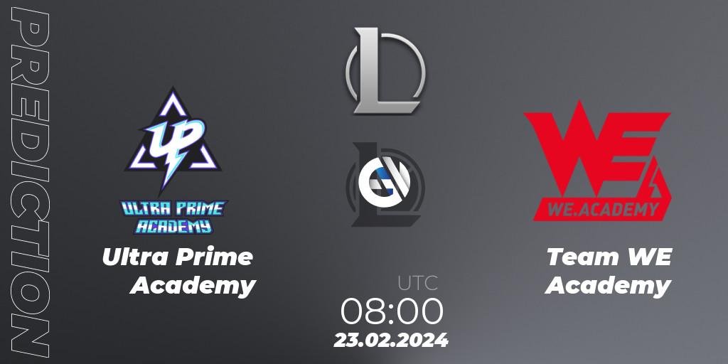 Pronóstico Ultra Prime Academy - Team WE Academy. 23.02.24, LoL, LDL 2024 - Stage 1