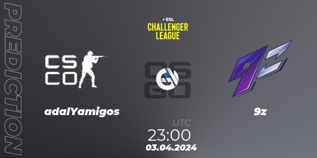 Pronóstico adalYamigos - 9z. 03.04.24, CS2 (CS:GO), ESL Challenger League Season 47: South America