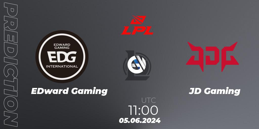 Pronóstico EDward Gaming - JD Gaming. 05.06.2024 at 11:00, LoL, LPL 2024 Summer - Group Stage