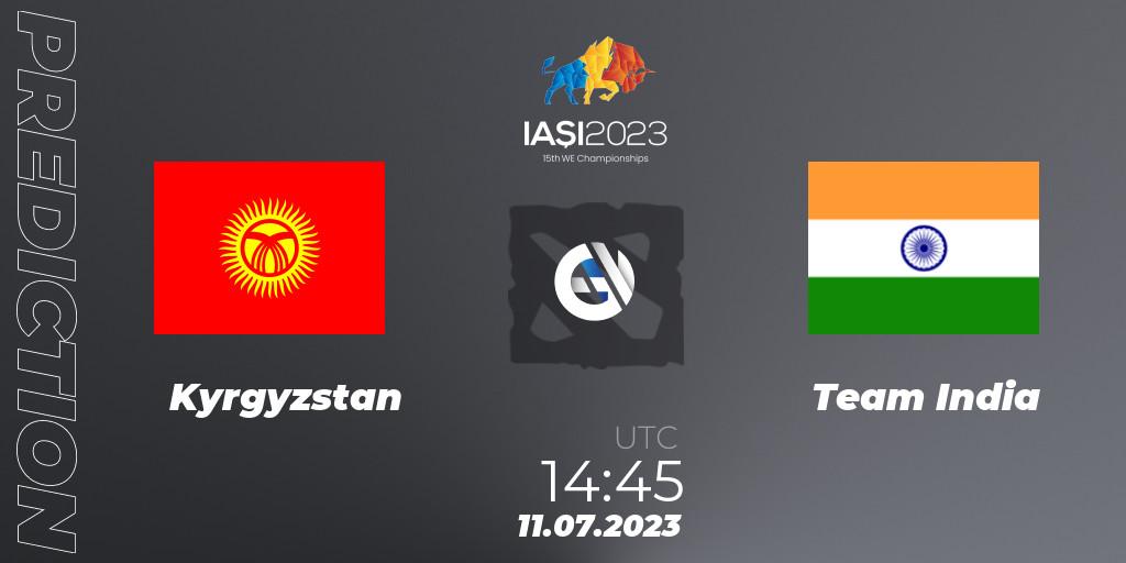 Pronóstico Kyrgyzstan - Team India. 11.07.2023 at 14:45, Dota 2, Gamers8 IESF Asian Championship 2023