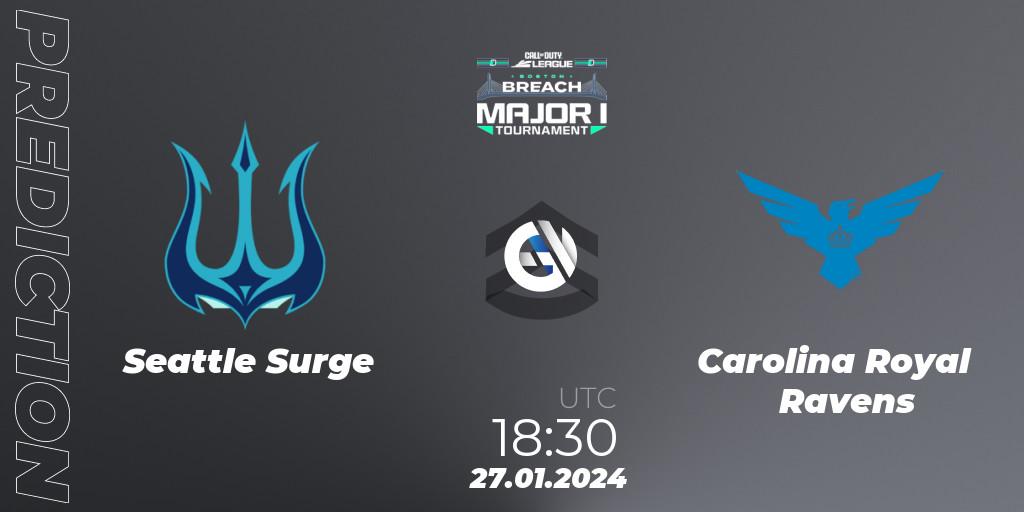 Pronóstico Seattle Surge - Carolina Royal Ravens. 27.01.2024 at 18:30, Call of Duty, Call of Duty League 2024: Stage 1 Major
