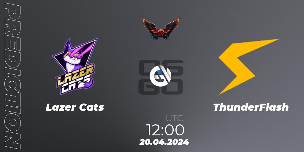 Pronóstico Lazer Cats - ThunderFlash. 20.04.24, CS2 (CS:GO), Dragon Esports Club Cup