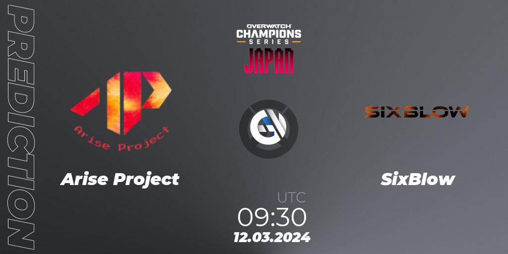 Pronóstico Arise Project - SixBlow. 12.03.2024 at 10:30, Overwatch, Overwatch Champions Series 2024 - Stage 1 Japan