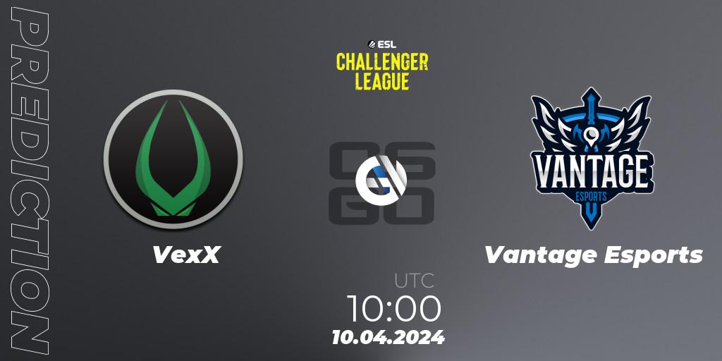 Pronóstico VexX - Vantage Esports. 10.04.2024 at 10:00, Counter-Strike (CS2), ESL Challenger League Season 47: Oceania