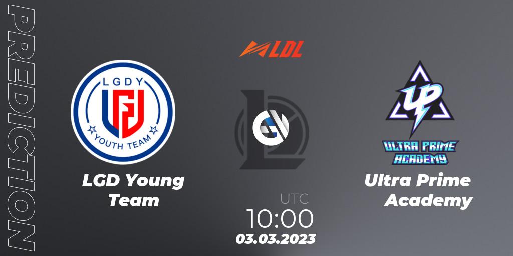 Pronóstico LGD Young Team - Ultra Prime Academy. 03.03.2023 at 10:20, LoL, LDL 2023 - Regular Season
