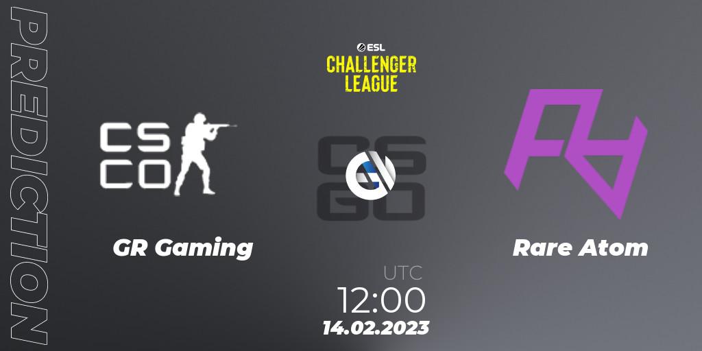 Pronóstico GR Gaming - Rare Atom. 14.02.2023 at 12:00, Counter-Strike (CS2), ESL Challenger League Season 44: Asia-Pacific