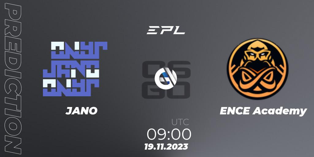 Pronóstico JANO - ENCE Academy. 19.11.2023 at 09:00, Counter-Strike (CS2), European Pro League Season 12: Division 2