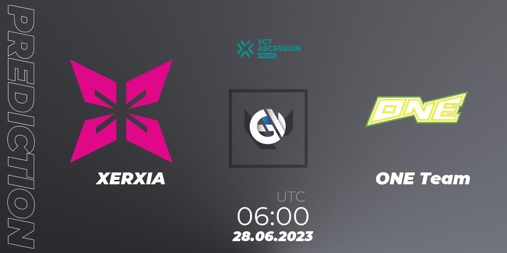 Pronóstico XERXIA - ONE Team. 28.06.23, VALORANT, VALORANT Challengers Ascension 2023: Pacific - Group Stage
