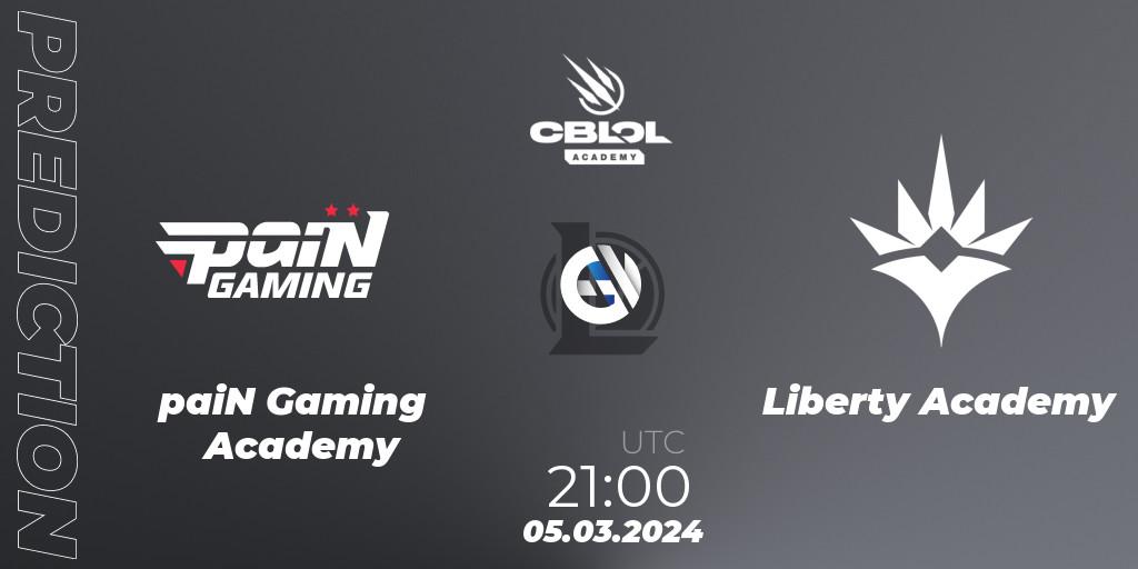 Pronóstico paiN Gaming Academy - Liberty Academy. 05.03.2024 at 21:00, LoL, CBLOL Academy Split 1 2024