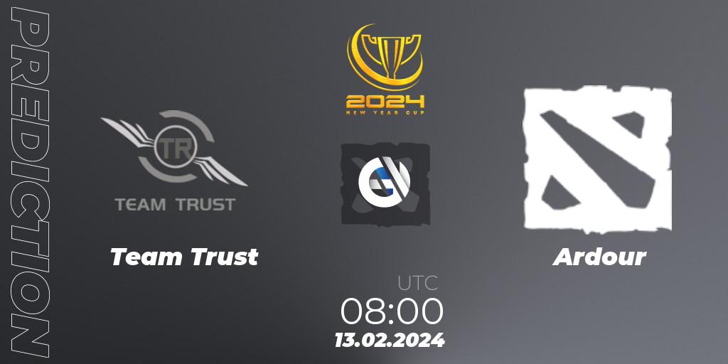 Pronóstico Team Trust - Ardour. 13.02.2024 at 08:00, Dota 2, New Year Cup 2024