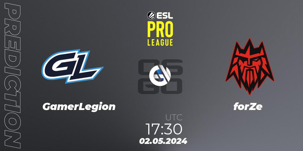 Pronóstico GamerLegion - forZe. 02.05.24, CS2 (CS:GO), ESL Pro League Season 19
