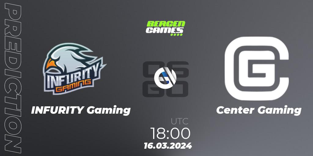 Pronóstico INFURITY Gaming - Center Gaming. 16.03.24, CS2 (CS:GO), Bergen Games 2024: Online Stage