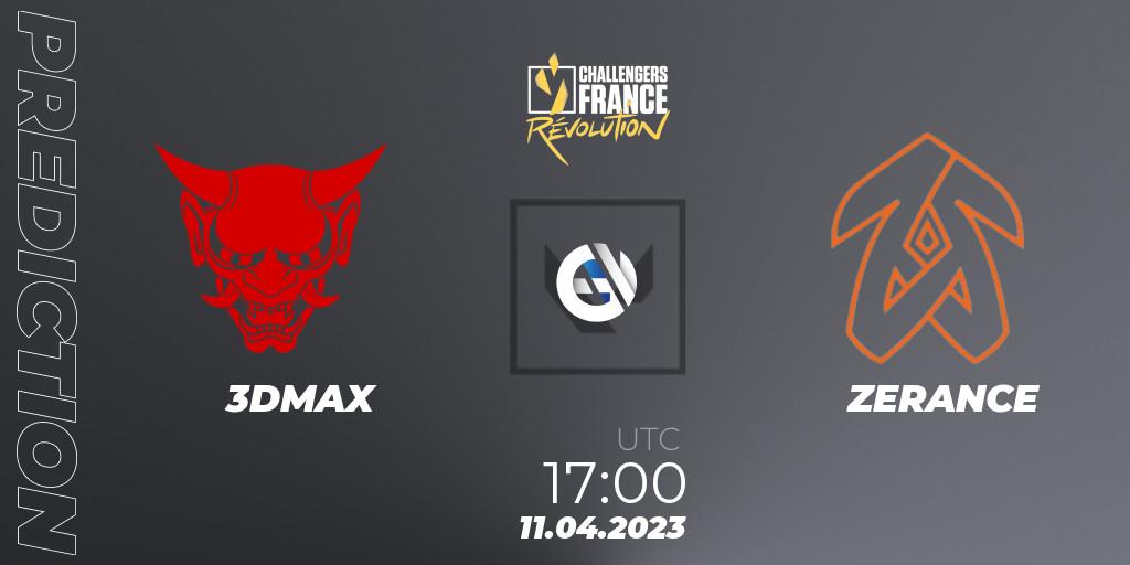 Pronóstico 3DMAX - ZERANCE. 11.04.23, VALORANT, VALORANT Challengers France: Revolution Split 2 - Regular Season