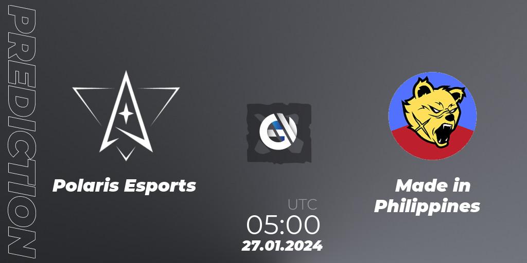 Pronóstico Polaris Esports - Made in Philippines. 29.01.24, Dota 2, New Year Cup 2024
