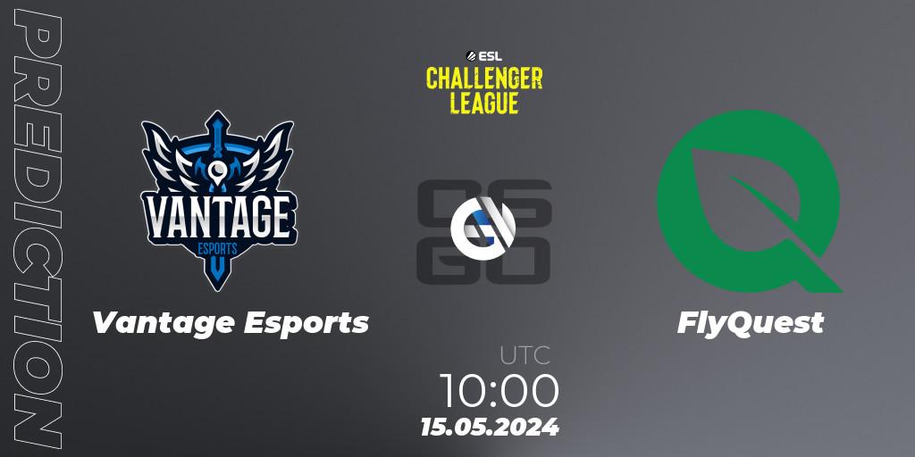 Pronóstico Vantage Esports - FlyQuest. 15.05.2024 at 10:00, Counter-Strike (CS2), ESL Challenger League Season 47: Oceania