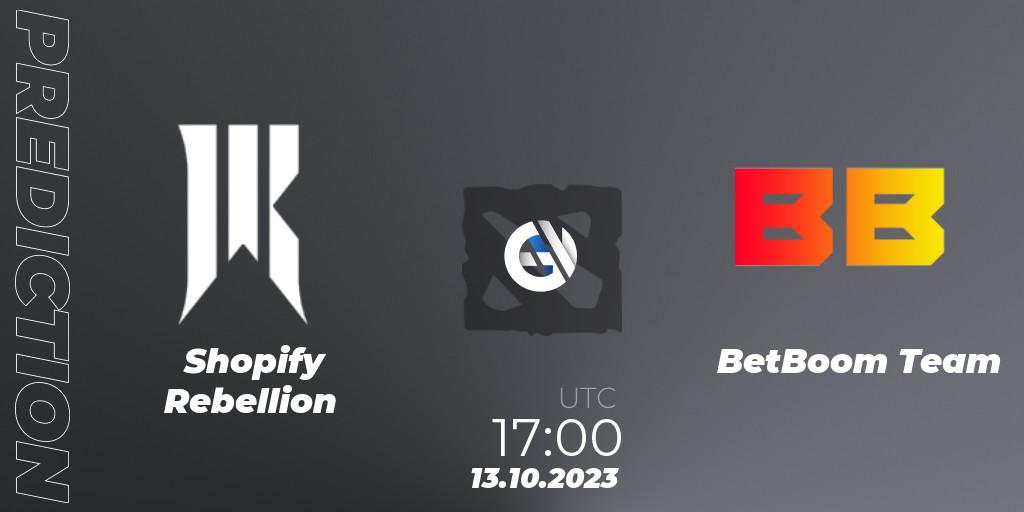 Pronóstico Shopify Rebellion - BetBoom Team. 13.10.23, Dota 2, The International 2023 - Group Stage