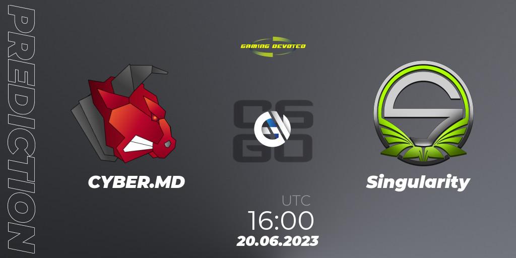 Pronóstico CYBER.MD - Singularity. 26.06.2023 at 16:00, Counter-Strike (CS2), Gaming Devoted Become The Best: Series #2