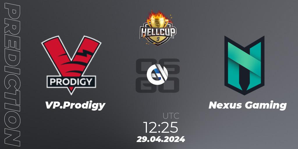 Pronóstico VP.Prodigy - Nexus Gaming. 29.04.2024 at 12:25, Counter-Strike (CS2), HellCup #9