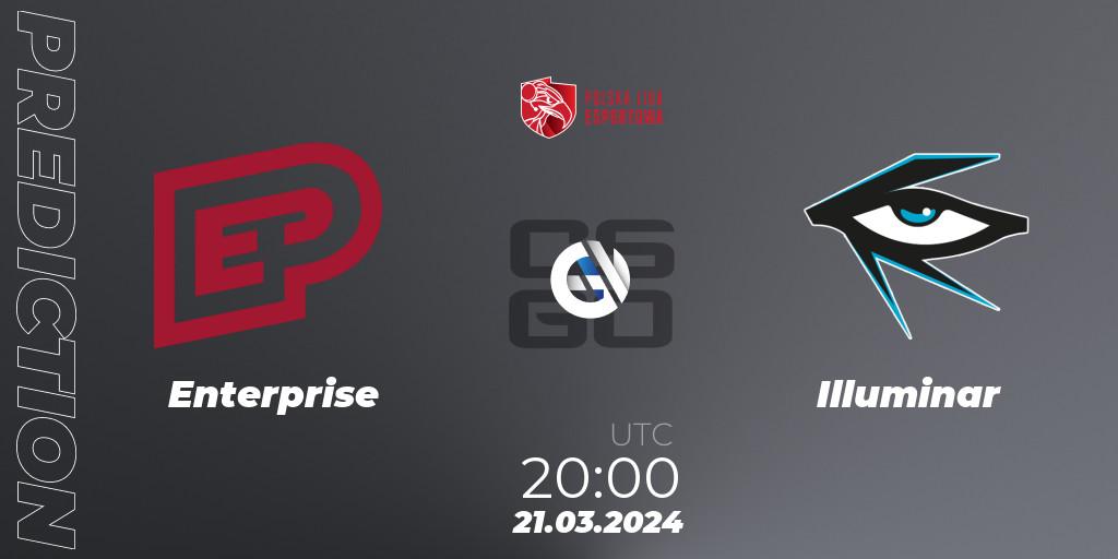 Pronóstico Enterprise - Illuminar. 21.03.24, CS2 (CS:GO), Polska Liga Esportowa 2024: Split #1