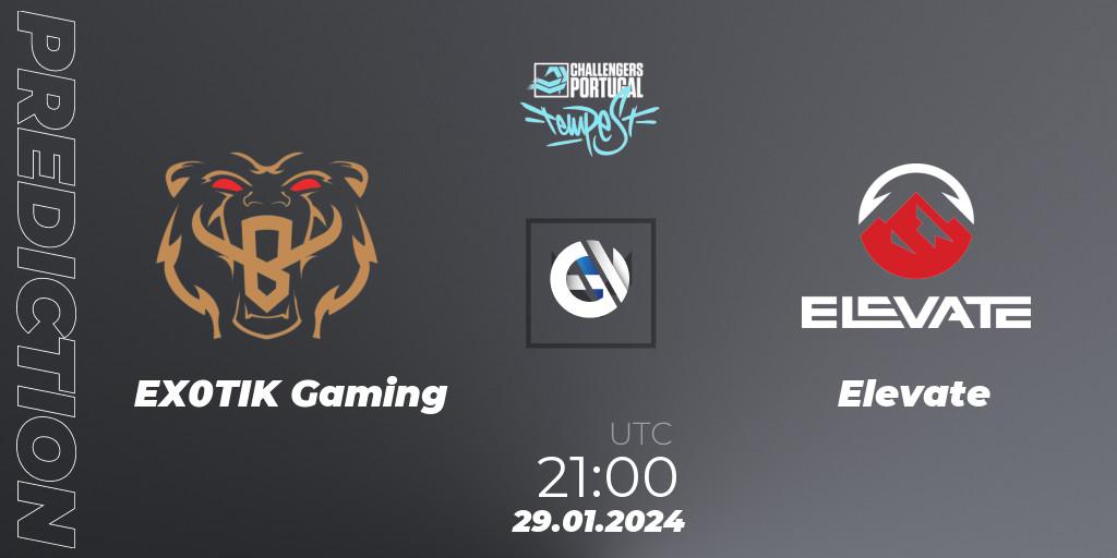 Pronóstico EX0TIK Gaming - Elevate. 29.01.2024 at 21:00, VALORANT, VALORANT Challengers 2024 Portugal: Tempest Split 1