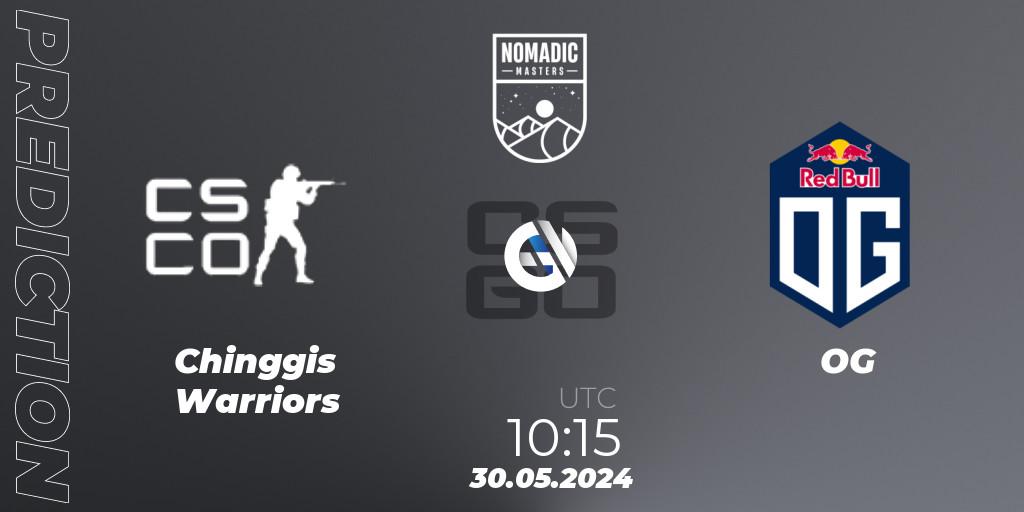 Pronóstico Chinggis Warriors - OG. 30.05.2024 at 11:25, Counter-Strike (CS2), MESA Nomadic Masters: Spring 2024