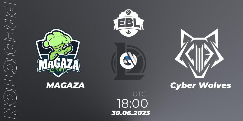Pronóstico MAGAZA - Cyber Wolves. 30.06.2023 at 18:00, LoL, Esports Balkan League Season 13