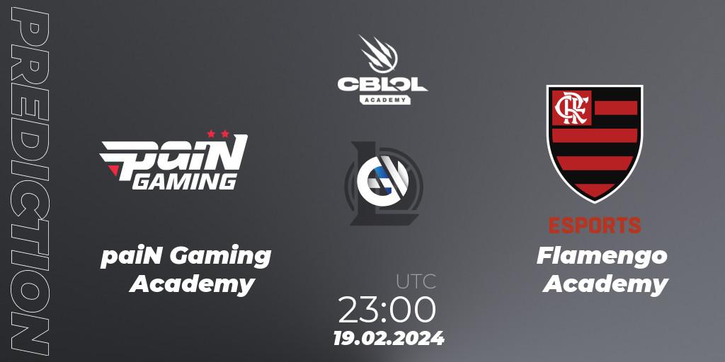 Pronóstico paiN Gaming Academy - Flamengo Academy. 19.02.2024 at 23:00, LoL, CBLOL Academy Split 1 2024