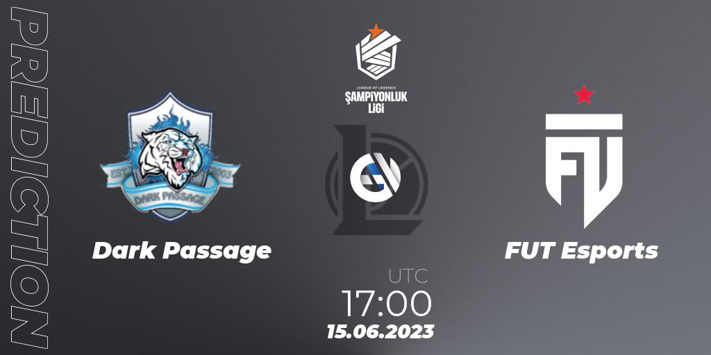 Pronóstico Dark Passage - FUT Esports. 15.06.2023 at 17:00, LoL, TCL Summer 2023 - Group Stage