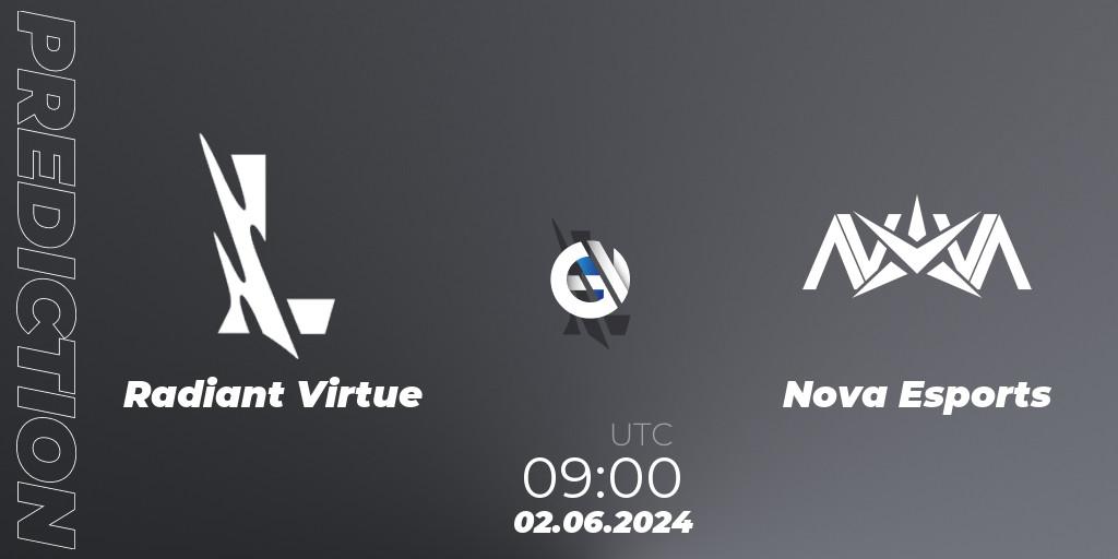 Pronóstico Radiant Virtue - Nova Esports. 02.06.2024 at 09:00, Wild Rift, Wild Rift Super League Summer 2024 - 5v5 Tournament Group Stage