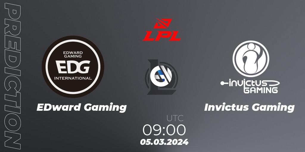 Pronóstico EDward Gaming - Invictus Gaming. 05.03.24, LoL, LPL Spring 2024 - Group Stage