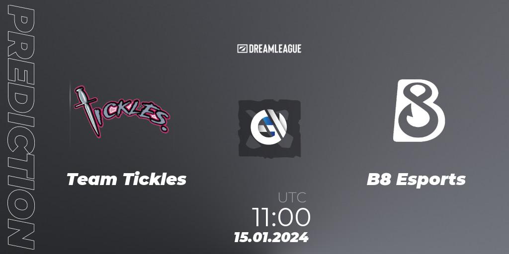 Pronóstico Team Tickles - B8 Esports. 15.01.24, Dota 2, DreamLeague Season 22: Western Europe Closed Qualifier
