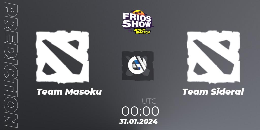 Pronóstico Team Masoku - Team Sideral. 31.01.2024 at 00:00, Dota 2, Frios Show 2
