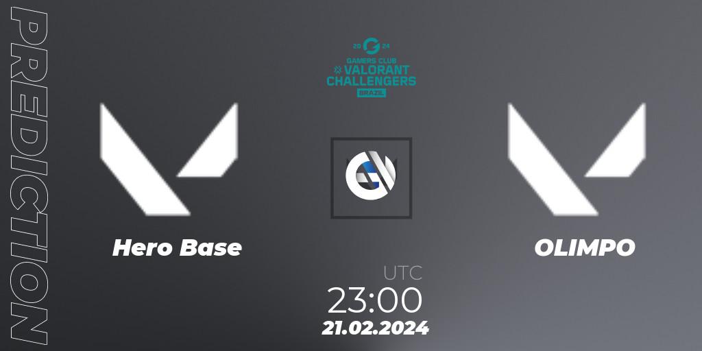 Pronóstico Hero Base - OLIMPO. 21.02.2024 at 23:00, VALORANT, VALORANT Challengers Brazil 2024: Split 1