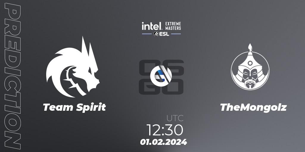 Pronóstico Team Spirit - TheMongolz. 01.02.24, CS2 (CS:GO), IEM Katowice 2024 Play-in