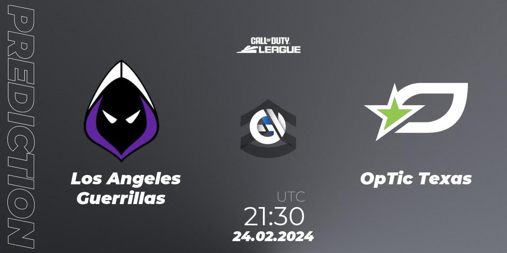 Pronóstico Los Angeles Guerrillas - OpTic Texas. 24.02.2024 at 21:30, Call of Duty, Call of Duty League 2024: Stage 2 Major Qualifiers