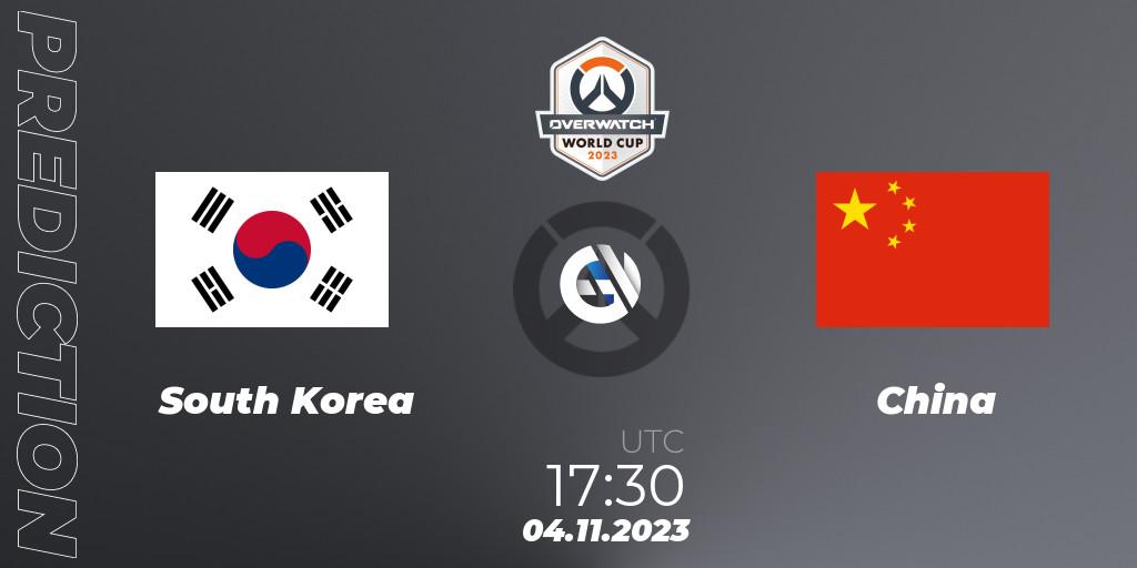 Pronóstico South Korea - China. 04.11.23, Overwatch, Overwatch World Cup 2023
