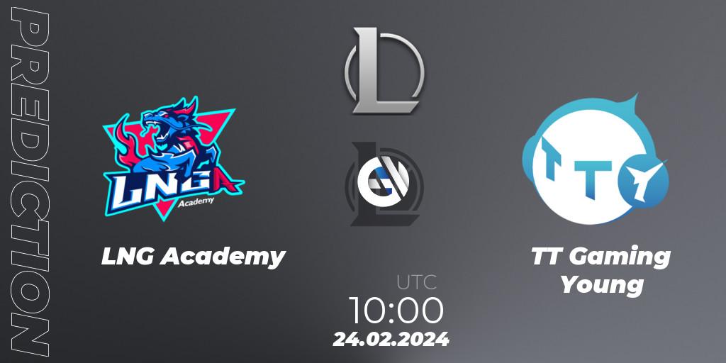 Pronóstico LNG Academy - TT Gaming Young. 24.02.2024 at 10:00, LoL, LDL 2024 - Stage 1