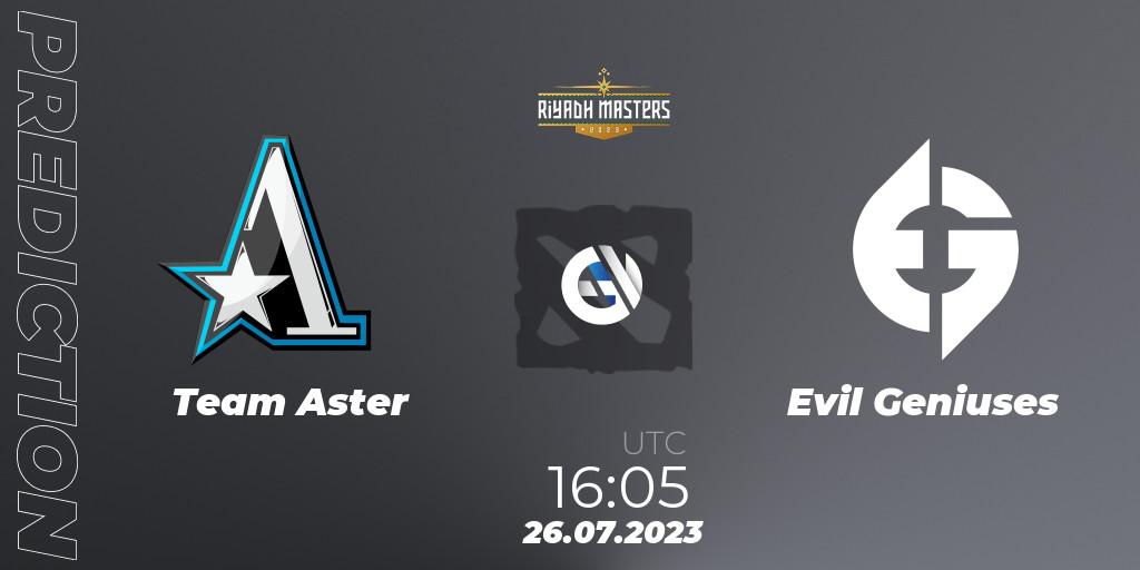Pronóstico Team Aster - Evil Geniuses. 26.07.23, Dota 2, Riyadh Masters 2023