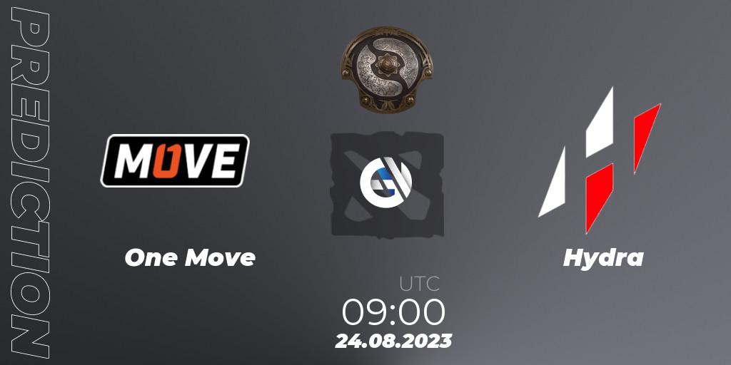 Pronóstico One Move - Hydra. 24.08.2023 at 09:51, Dota 2, The International 2023 - Eastern Europe Qualifier