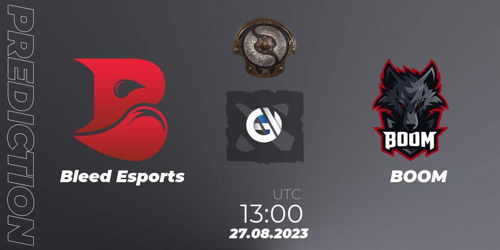 Pronóstico Bleed Esports - BOOM. 27.08.2023 at 10:57, Dota 2, The International 2023 - Southeast Asia Qualifier