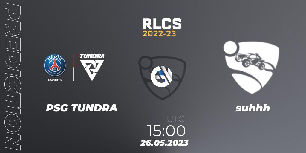 Pronóstico PSG TUNDRA - suhhh. 26.05.2023 at 15:00, Rocket League, RLCS 2022-23 - Spring: Europe Regional 2 - Spring Cup