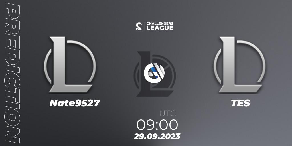 Pronóstico Nate9527 - TES. 29.09.2023 at 09:00, LoL, PCL 2023 - Playoffs