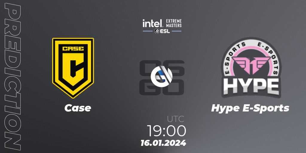 Pronóstico Case - Hype E-Sports. 16.01.2024 at 19:00, Counter-Strike (CS2), Intel Extreme Masters China 2024: South American Open Qualifier #2