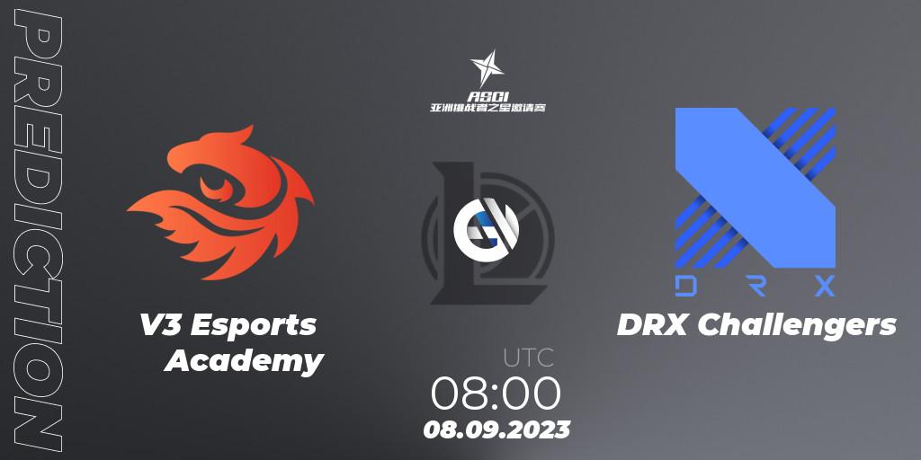 Pronóstico V3 Esports Academy - DRX Challengers. 08.09.2023 at 08:00, LoL, Asia Star Challengers Invitational 2023