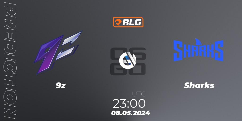 Pronóstico 9z - Sharks. 08.05.2024 at 23:00, Counter-Strike (CS2), RES Latin American Series #4