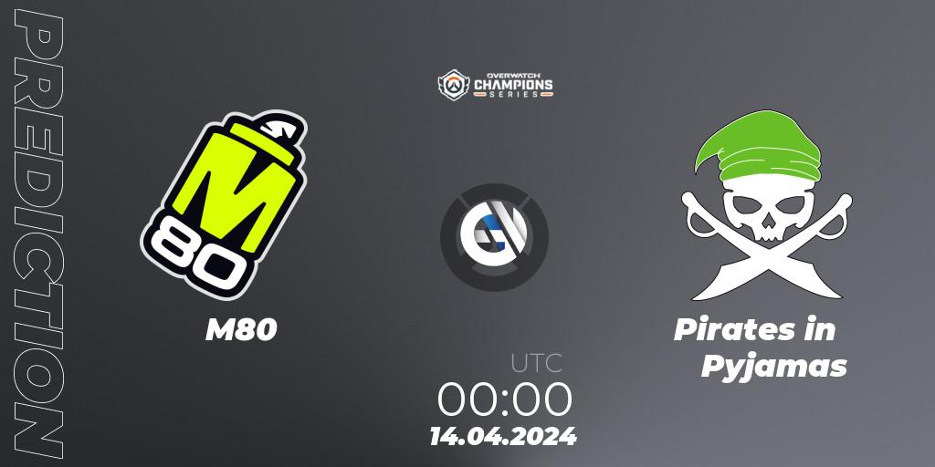 Pronóstico M80 - Pirates in Pyjamas. 14.04.2024 at 00:00, Overwatch, Overwatch Champions Series 2024 - North America Stage 2 Group Stage