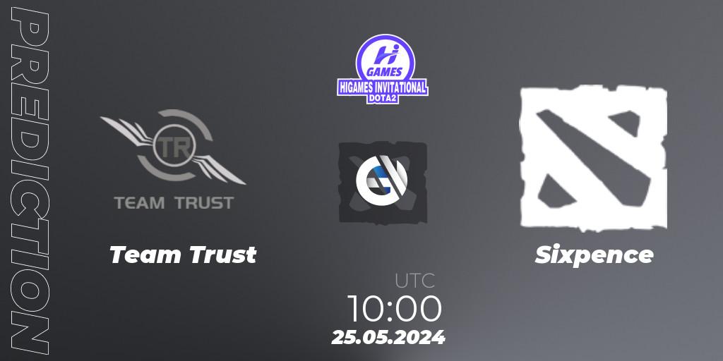 Pronóstico Team Trust - Sixpence. 25.05.2024 at 10:00, Dota 2, HiGames Invitational