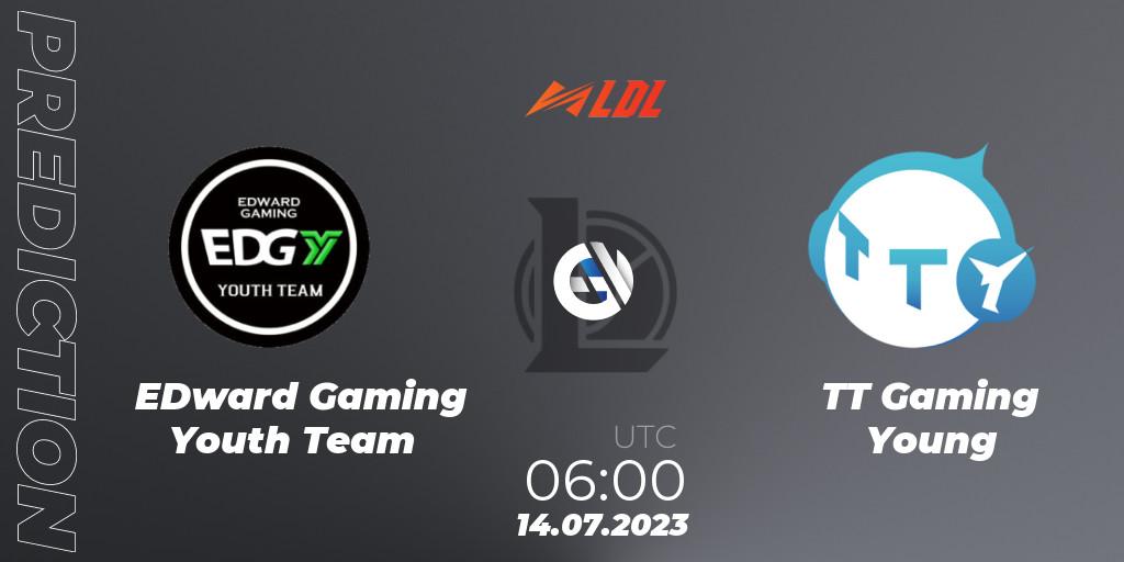 Pronóstico EDward Gaming Youth Team - TT Gaming Young. 14.07.2023 at 06:00, LoL, LDL 2023 - Regular Season - Stage 3